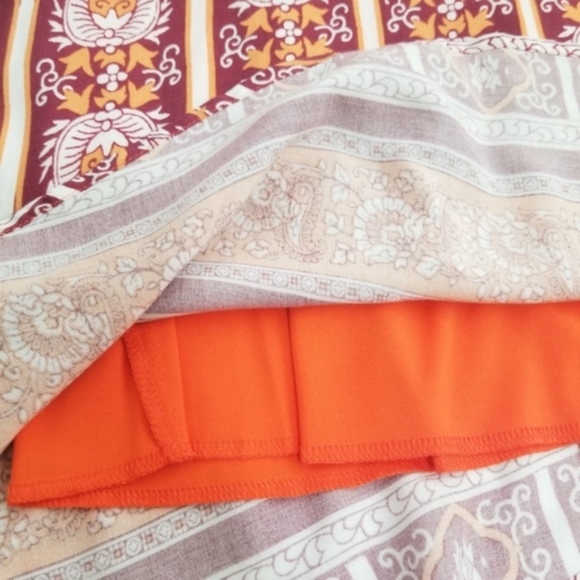 Alya Orange Cody Printed Halter Shift Dress - Picture 7 of 7